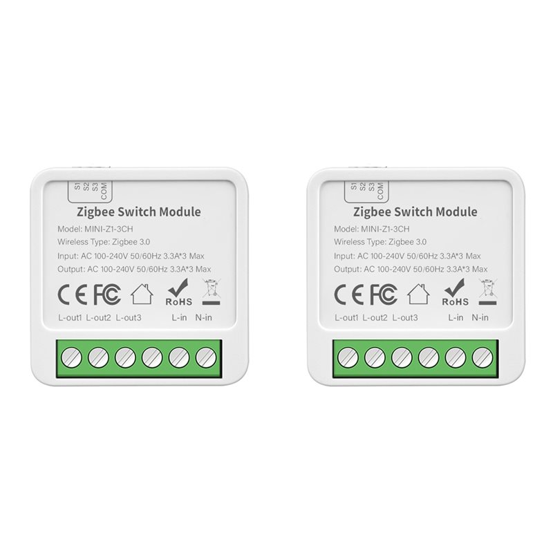 Smart Relay Tuya - ABGR-2X Tuya Zigbee 3 CH FAI