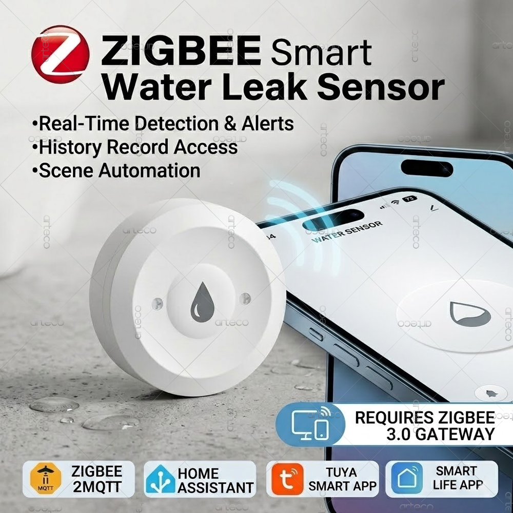 Sensore di perdite d'acqua Zig - Home Assistant Tuya recensione e prezzo