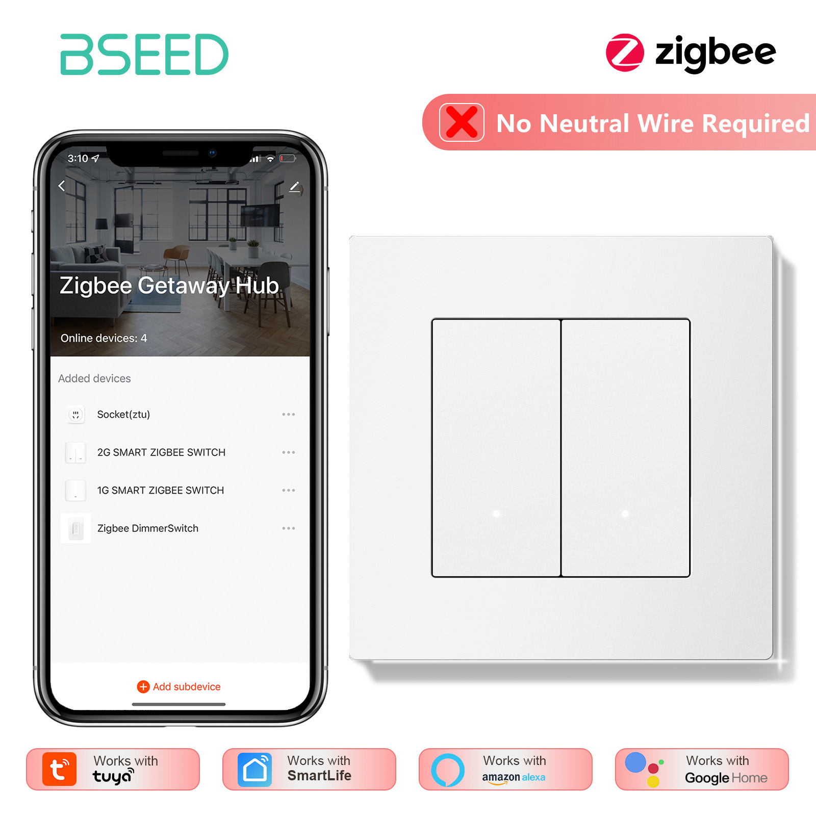 BSEED Interruttore Luce Smart  - Tuya 4 Channel recensione e prezzo